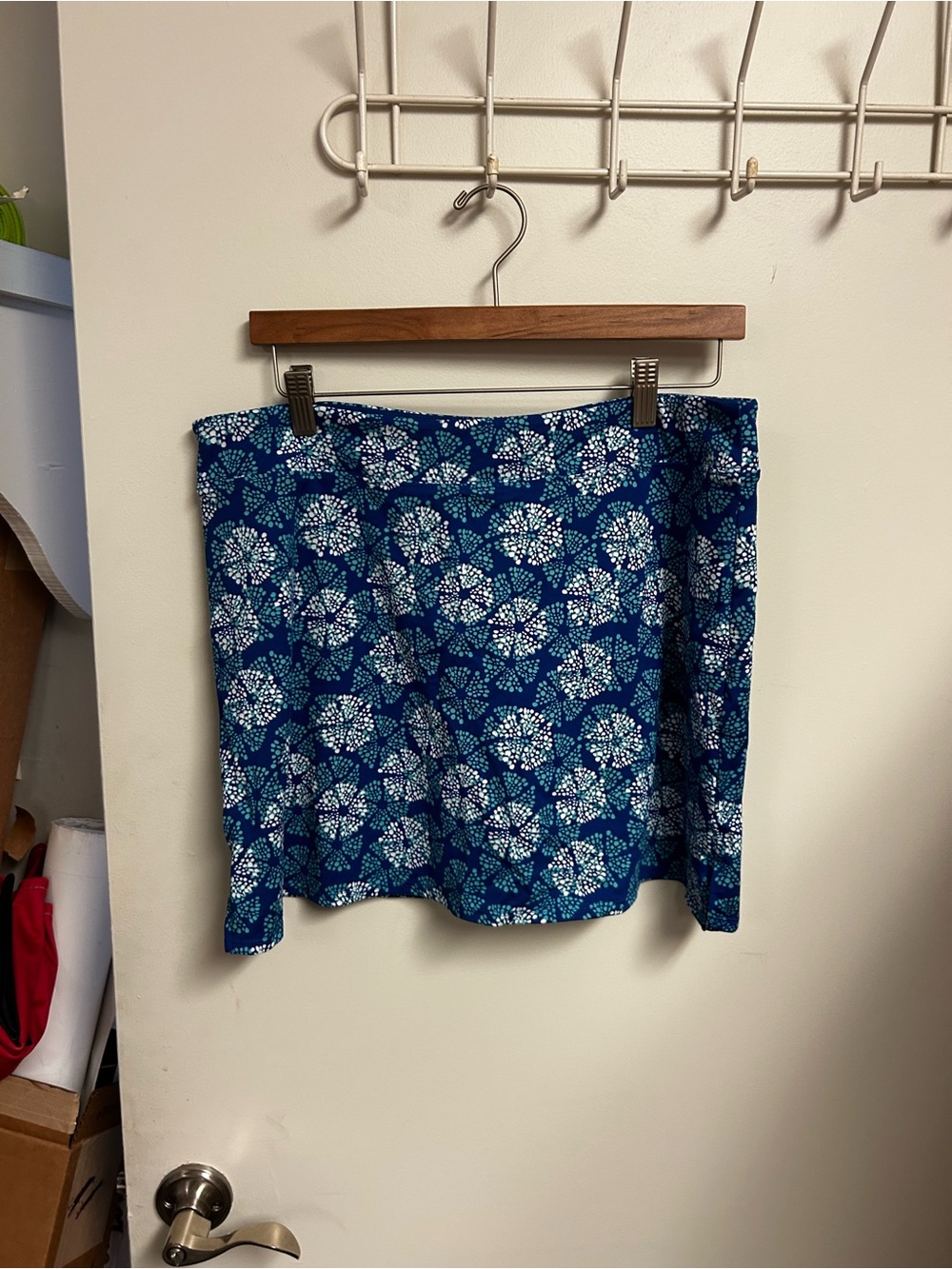 Tranquility by Colorado Clothing Blue Floral Mini Skirt